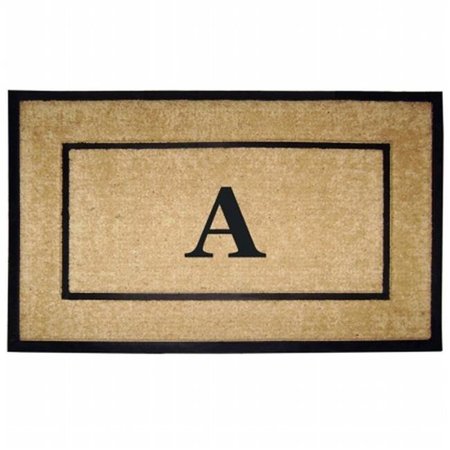 NEDIA HOME Nedia Home 18103A 30 x 48 in.Coir & Rubber Frame Mat  Monogrammed A 18103A